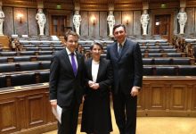 Gerald Grosz mit Nationalratspräsidentin Mag. Barbara Prammer und Sloweniens Staatspräsident Borut Pahor