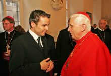 Gerald Grosz im Gespräch mit dem Dekan des Kardinalskollegiums Joseph Kardinal Ratzinger in Wien