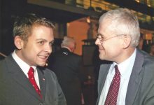 Tschechiens Ministerpräsident Vladimir Spidla im Gespräch mit Gerald Grosz